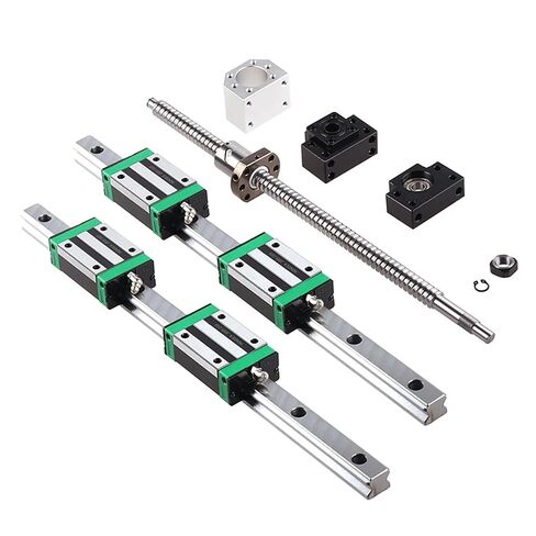 HGR20 Square Linear Guide 2 Sets HGR20 + HGH20CA + SFU1605 Ball Screw Lead 5mm + BKBF12 + nut housing CNC Linear Actuator(HGR20-400 1605-450) in Saudi Arabia