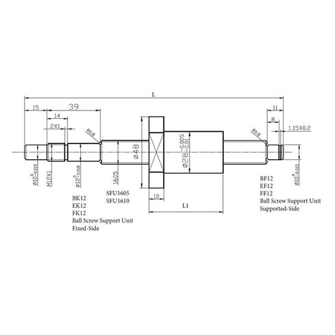 HGR20 Square Linear Guide 2 Sets HGR20 + HGH20CA + SFU1605 Ball Screw Lead 5mm + BKBF12 + nut housing CNC Linear Actuator(HGR20-400 1605-450) in Saudi Arabia