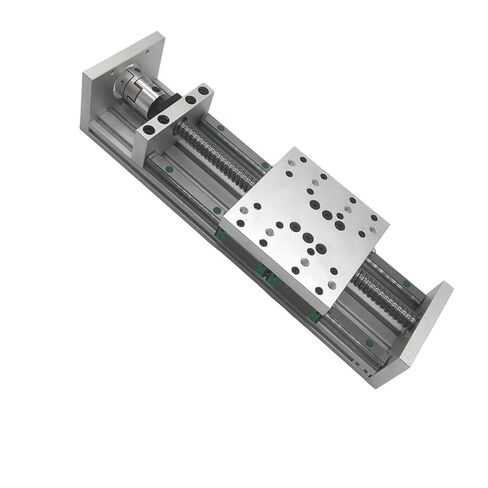 100mm Wide 60 servo Bracket Dual Linear Guide Heavy-Duty Slide SFU1605/1610 Ball Screw 50-1200mm XYZ axis 4PCS HGR15(SFU1605-700mm Stroke) in Saudi Arabia