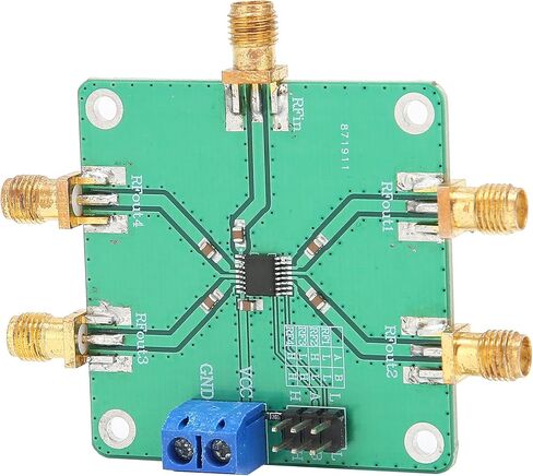 RF Switch Module, Large Heat Dissipation Area, 1x4 RF Multiplexer, DC 5V 10-3500MHz High Power Handling, for Industrial Automation, Communication Systems, RF Testing Equipment, Wir in Saudi Arabia