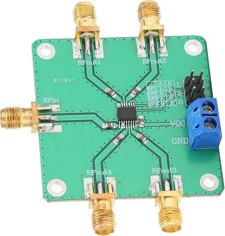 RF Switch Module, Large Heat Dissipation Area, 1x4 RF Multiplexer, DC 5V 10-3500MHz High Power Handling, for Industrial Automation, Communication Systems, RF Testing Equipment, Wir in Saudi Arabia