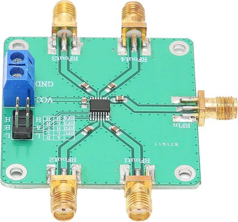RF Switch Module, Large Heat Dissipation Area, 1x4 RF Multiplexer, DC 5V 10-3500MHz High Power Handling, for Industrial Automation, Communication Systems, RF Testing Equipment, Wir in Saudi Arabia