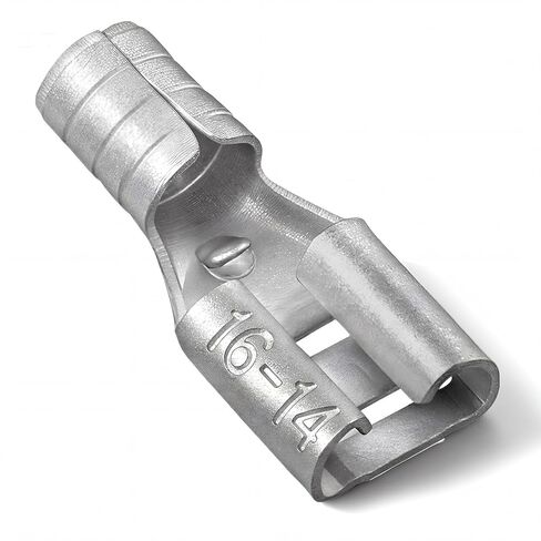 100 Pcs High Temperature Female Non Insulated Spade Connectors, 12-10 Gauge Quick Disconnect, 1/4" Female Tab Wire Splice Connectors for Strong Crimps in Electrical Wire Terminals in Saudi Arabia