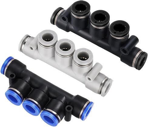 Tracheal Quick Connector Pneumatic Plastic Plugs PK4 PK6 PK8 Five-way Joint Outer Diameter PK10 PK12 1Pcs(WhitePK-12) in Kuwait