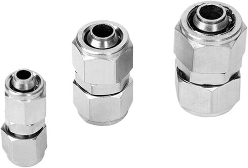 Pneumatic Double-head Reducing Straight-through Quick-screw Connector Lock Nut PU PG4/6/8/10/12/14/16 1Pcs(PG10-6) in Kuwait