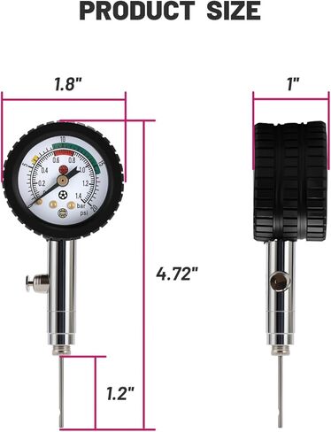 Ball Air Pressure Gauge, Portable Football Basketball Volleyball Pointer Pressure Gauge, Air Watch Test, Adjust The Pressure in Kuwait