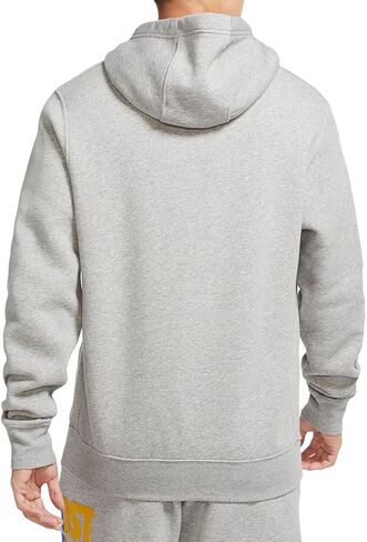 بلوفر بغطاء للرأس من Nike Sportswear Just Do It للرجال - مقاس صغير رمادي منقط in Saudi Arabia