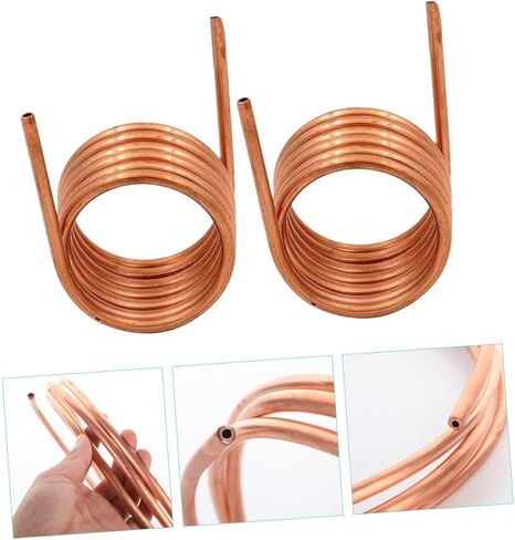 2pcs Soft Copper Tubing Coil 4mm X 0.5mm Thin Wall 2m Length Refrigeration Copper Tube for Air Conditioner and Freezer Applications in Saudi Arabia