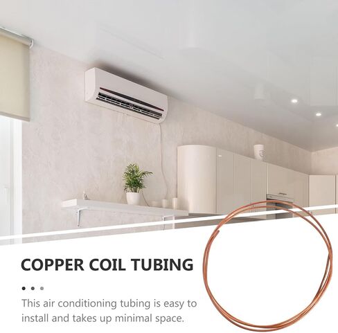 GARVALON Soft Copper Tubing Coil for Air Conditioner and Refrigeration 2.2mm Outer Diameter X 0.5mm Wall Thickness Copper Tube Replacement in Saudi Arabia