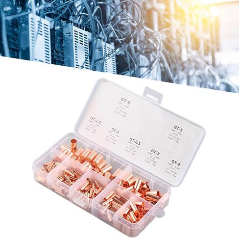 250Pcs Copper Tube Connector Kits Terminal Connecting Set Wire Hardware Supplies in Kuwait