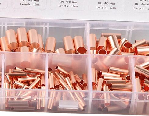 250Pcs Copper Tube Connector Kits Terminal Connecting Set Wire Hardware Supplies in Kuwait