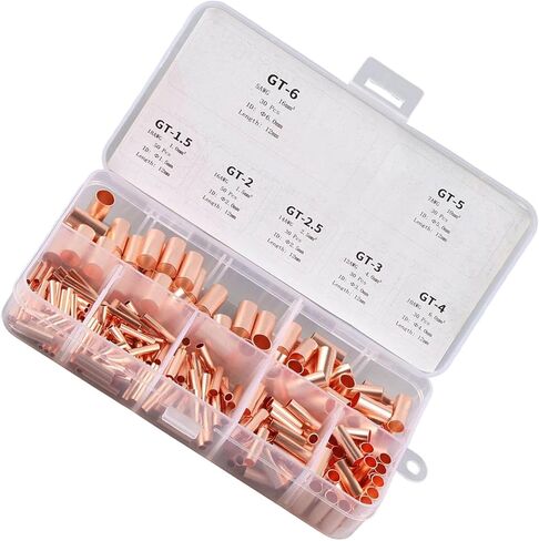 250Pcs Copper Tube Connector Kits Terminal Connecting Set Wire Hardware Supplies in Kuwait