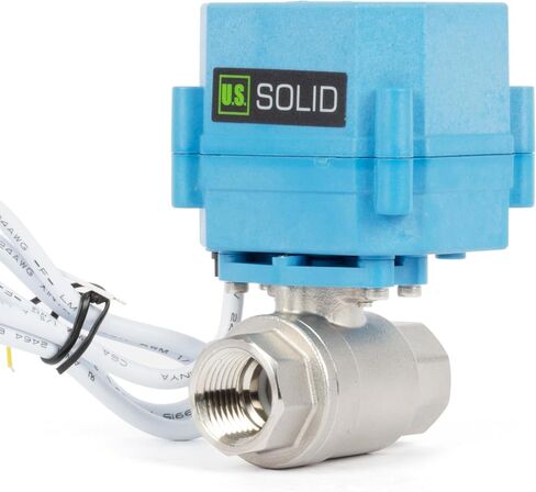 U.S. Solid 1/2" Proportional Motorized Ball Valve, 304 Stainless Steel, 4–20mA Control, 5-Wire with Position Indicator, IP67 Full Port, DC 9–24V, for Water, Air & HVAC in Saudi Arabia