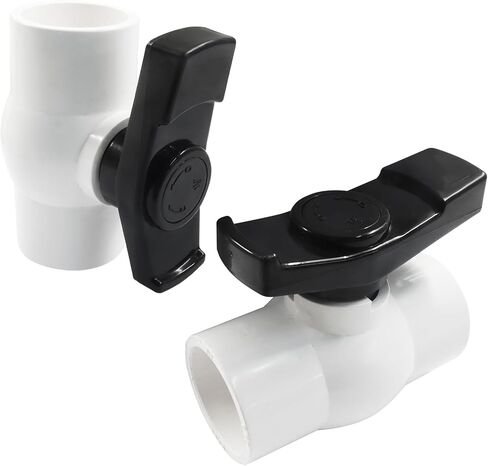 Murtenze 2 Pack PVC Ball Valve, 1 inch Shut Off Valve with Double Socket Full Flow Port for Swimming Pool, Irrigation System in Saudi Arabia