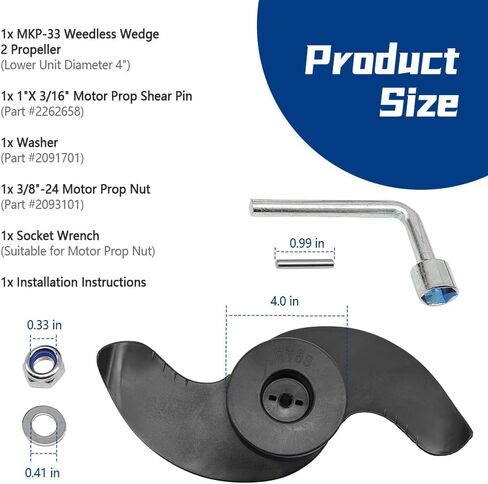 MKP-33 إسفين بدون أعشاب 2 دعامة مناسبة لـ Minn kota Ulterra Riptide Maxxum PowerDrive V2 Terrova، MKP-33 دعامة محرك التصيد استبدال 1865018 2331160 1378132 in Kuwait