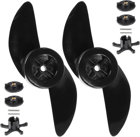 2x Trolling Motor Outboard Propeller Set for HAIBO ET44L/ET54L/D65L/T34, 2-Blade Electric Trolling Motor Boat Prop, Propeller for Marine, Fishing Boats, with Prop Nut Pin Wrench in Saudi Arabia