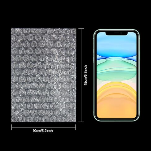 50 قطعة من أكياس الفقاعات، حقيبة صغيرة ملفوفة، أكياس فقاعات شفافة مقاس 10.16 سم × 15.24 سم، أكياس فقاعات واقية، أكياس مبطنة مزدوجة الجدران للحركة والشحن والتعبئة in Kuwait