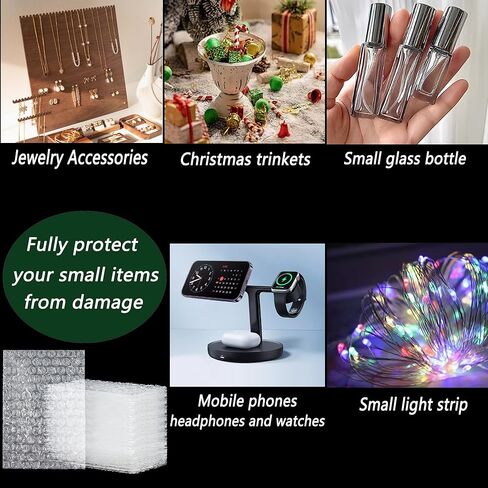 50 قطعة من أكياس الفقاعات، حقيبة صغيرة ملفوفة، أكياس فقاعات شفافة مقاس 10.16 سم × 15.24 سم، أكياس فقاعات واقية، أكياس مبطنة مزدوجة الجدران للحركة والشحن والتعبئة in Kuwait