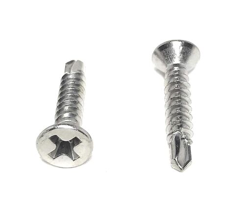 #6x3/4 Stainless Steel Phillips Flat Head Self Drilling Tapping TEK Screw (410 Stainless Steel) 100 Pieces 6X3/4 in Saudi Arabia