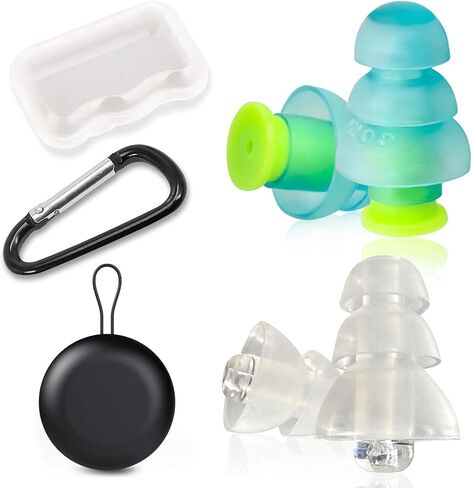 سدادات أذن للطائرة لتخفيف الضغط - طيران غير مؤلم - سدادات أذن للسفر لتقليل الضوضاء - أساسيات السفر بالطائرة - سدادات أذن مريحة وقابلة لإعادة الاستخدام للبالغين in Kuwait