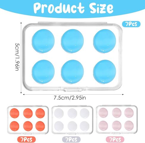 84 زوجًا من سدادات الأذن المصنوعة من السيليكون الناعم، سدادات أذن قابلة للتشكيل وقابلة لإعادة الاستخدام وعازلة للضوضاء مع حافظة للنوم والسباحة والشخير والدراسة، 4 ألوان in Kuwait