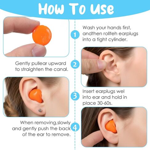 84 زوجًا من سدادات الأذن المصنوعة من السيليكون الناعم، سدادات أذن قابلة للتشكيل وقابلة لإعادة الاستخدام وعازلة للضوضاء مع حافظة للنوم والسباحة والشخير والدراسة، 4 ألوان in Kuwait
