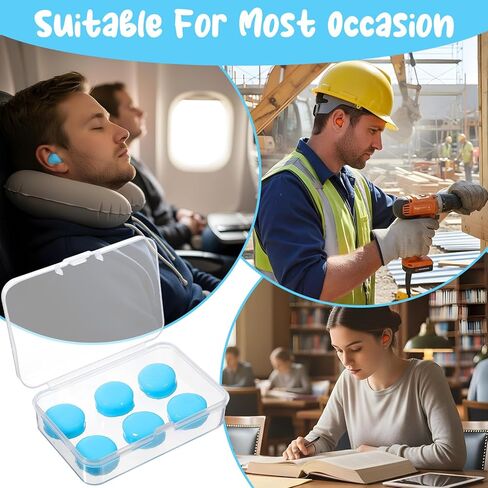 84 زوجًا من سدادات الأذن المصنوعة من السيليكون الناعم، سدادات أذن قابلة للتشكيل وقابلة لإعادة الاستخدام وعازلة للضوضاء مع حافظة للنوم والسباحة والشخير والدراسة، 4 ألوان in Kuwait