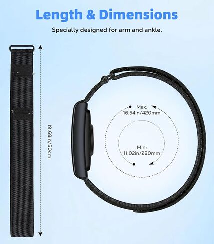 حزام رياضي من النايلون متوافق مع حزام Amazfit Helio، حزام ذراع قابل للتعديل لتتبع اللياقة البدنية Helio، حزام ذراع بديل قابل للتنفس للتدريب والجري in Kuwait