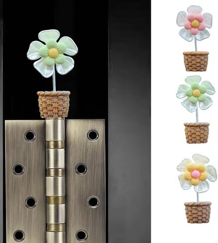 Cute Mini Creative Flower Five-petaled Flower Hinge Heads Decorative Topper Set 3PCS, Home Decoration,Magnetic Hinge Head Toppers Door Hinge in Saudi Arabia