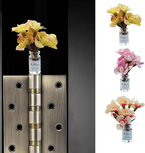 Cute Mini Creative Flower Orchids Hinge Heads Decorative Topper Set 3PCS, Home Decoration,Magnetic Hinge Head Toppers Door Hinge in Saudi Arabia