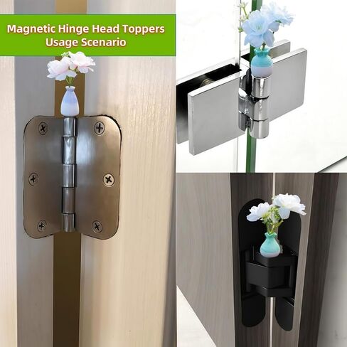 Cute Mini Creative Flower Peach Blossom Hinge Heads Decorative Topper Set 3PCS, Home Decoration,Magnetic Hinge Head Toppers Door Hinge in Saudi Arabia
