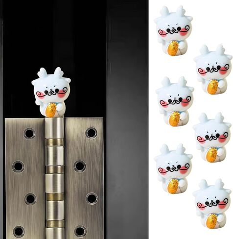 Cute Mini Creative Blue Dragon Hinge Heads Decorative Topper Set 6PCS, Home Decoration,Magnetic Hinge Head Toppers Door Hinge in Saudi Arabia