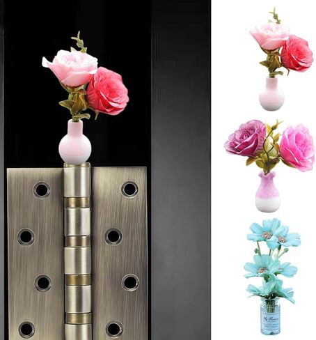 Cute Mini Creative Flower Camellia,Chrysanthemum Hinge Heads Decorative Topper Set 3PCS, Home Decoration,Magnetic Hinge Head Toppers Door Hinge in Saudi Arabia