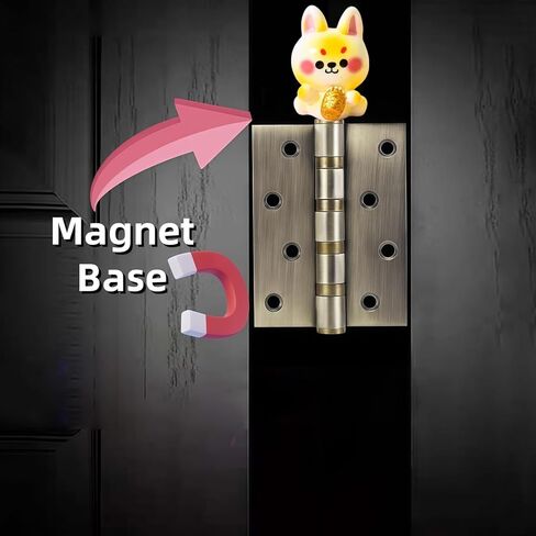 Cute Mini Creative Yellow Puppy,Dog Hinge Heads Decorative Topper Set 6PCS, Home Decoration,Magnetic Hinge Head Toppers Door Hinge in Saudi Arabia