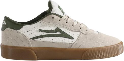 أحذية Lakai Cambridge منخفضة الرقبة للرجال للتزلج - جلد سويدي كريمي، مقاس 10.5 US - أحذية تزلج متينة وقابلة للإمساك وقابلة للتنفس للرجال - حذاء تزلج رجالي، حذاء تزلج منخفض الأعلى in Saudi Arabia