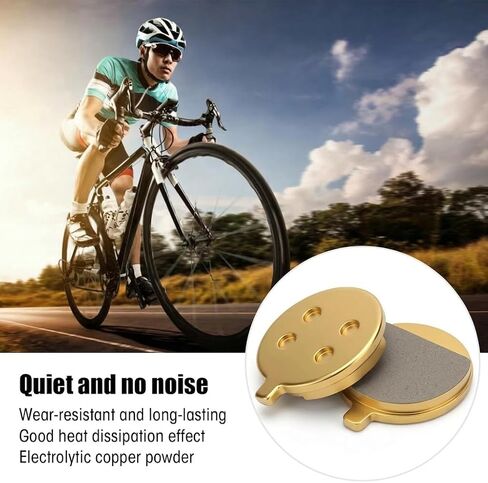4 Premium Disc Brake Pads - 4 Pairs Full Metal Brake Pads for Electric Scooters, Mountain Bikes & Bicycles - Quiet, Quick Break-in, Fit for 10/12/14 Inch in Saudi Arabia
