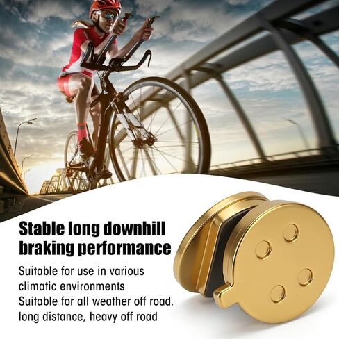 4 Premium Disc Brake Pads - 4 Pairs Full Metal Brake Pads for Electric Scooters, Mountain Bikes & Bicycles - Quiet, Quick Break-in, Fit for 10/12/14 Inch in Saudi Arabia