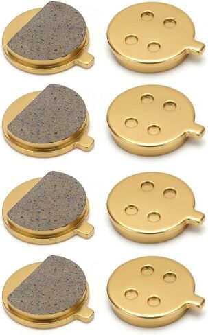 4 Premium Disc Brake Pads - 4 Pairs Full Metal Brake Pads for Electric Scooters, Mountain Bikes & Bicycles - Quiet, Quick Break-in, Fit for 10/12/14 Inch in Saudi Arabia