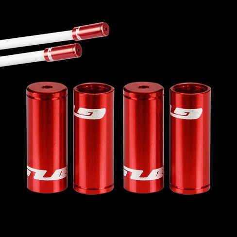 Jagwire Ferrule Housing Kit - 4mm 5mm and Cable Ends Included - Bicycle Brake and Shifter Ferrule Kit (9 Color Options) (Red) in Saudi Arabia