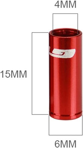 Jagwire Ferrule Housing Kit - 4mm 5mm and Cable Ends Included - Bicycle Brake and Shifter Ferrule Kit (9 Color Options) (Red) in Saudi Arabia