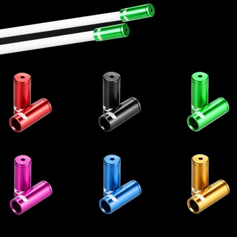 Jagwire Ferrule Housing Kit - 4mm 5mm and Cable Ends Included - Bicycle Brake and Shifter Ferrule Kit (9 Color Options) (Red) in Saudi Arabia