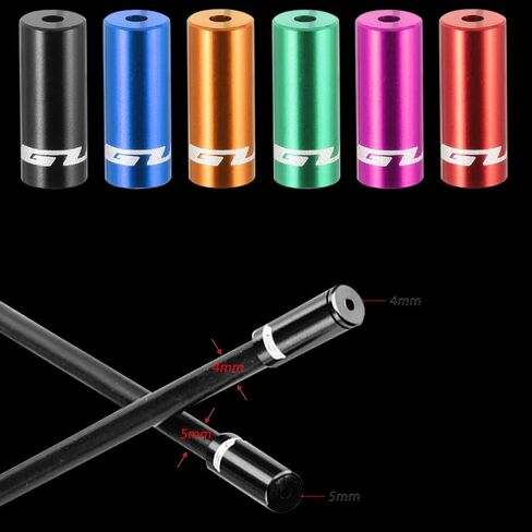 Jagwire Ferrule Housing Kit - 4mm 5mm and Cable Ends Included - Bicycle Brake and Shifter Ferrule Kit (9 Color Options) (Red) in Saudi Arabia
