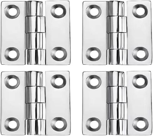 38/40/50mm Stainless Steel Butt Hinge with 4 Holes Mirror Square Casting Cast Boat Hinges Deck 1Pcs(50-50-4mm) in Saudi Arabia