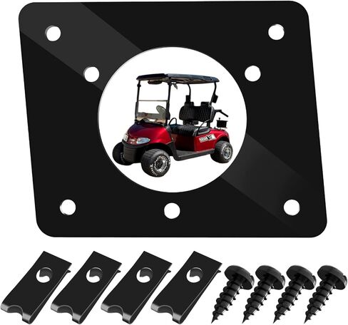 1 Pc Golf Cart Charging Port Adapter Plate Compatible with EZGO TXT 36V Carts Charging Plug, Fit for Noco GCP1 110v AC 36v, for On-Board Charging System & 110V Plug Conversion, with Screws in Saudi Arabia