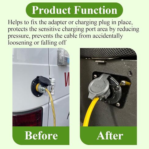 1 Pc Golf Cart Charging Port Adapter Plate Compatible with EZGO TXT 36V Carts Charging Plug, Fit for Noco GCP1 110v AC 36v, for On-Board Charging System & 110V Plug Conversion, with Screws in Saudi Arabia