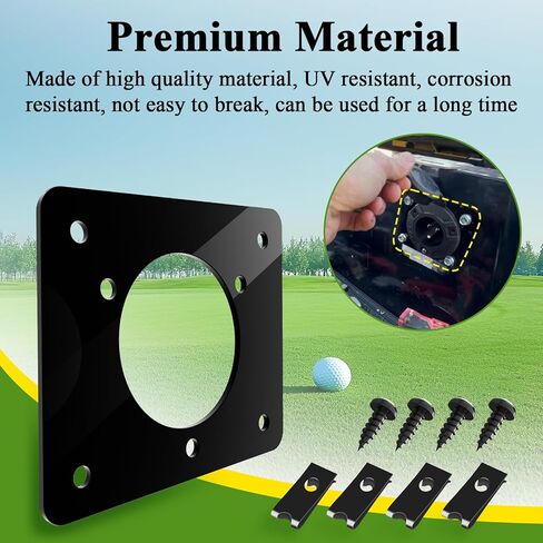 1 Pc Golf Cart Charging Port Adapter Plate Compatible with EZGO TXT 36V Carts Charging Plug, Fit for Noco GCP1 110v AC 36v, for On-Board Charging System & 110V Plug Conversion, with Screws in Saudi Arabia