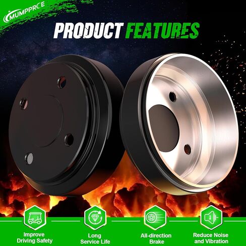 Club Car Brake Repair Kits for DS 1995-UP&Precedent 2004-UP, Golf Cart Brake Drum Kit, Club Car Brake Drum/Hubs&Brake Shoes/Pads&Brake Spring Kit, OEM# 101823201 101816301 101791101 in Kuwait