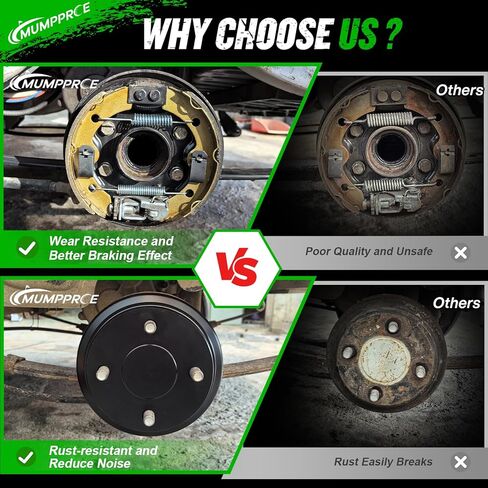 Club Car Brake Repair Kits for DS 1995-UP&Precedent 2004-UP, Golf Cart Brake Drum Kit, Club Car Brake Drum/Hubs&Brake Shoes/Pads&Brake Spring Kit, OEM# 101823201 101816301 101791101 in Kuwait