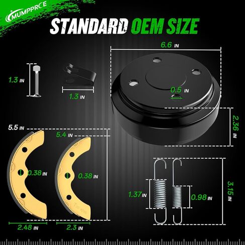 Club Car Brake Repair Kits for DS 1995-UP&Precedent 2004-UP, Golf Cart Brake Drum Kit, Club Car Brake Drum/Hubs&Brake Shoes/Pads&Brake Spring Kit, OEM# 101823201 101816301 101791101 in Kuwait