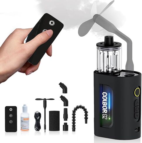 آلة الضباب المحمولة Colbor CF5 40W مع التحكم عن بُعد ، آلة دخان محمولة قابلة لإعادة الشحن للتصوير الفوتوغرافي/الهالوين/cosplay ، ضبابي صغير مع إضاءة RGB وتأثير Tyndall (الاستخدام الداخلي/الخارجي) in Kuwait